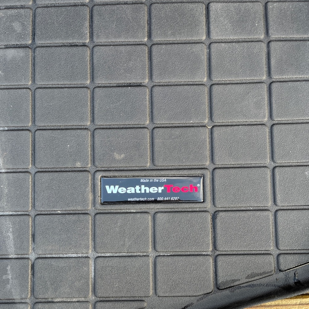 Weathertech floor mats. Fullset. Fit for Lincoln suv mkc.  Dried ink stain.